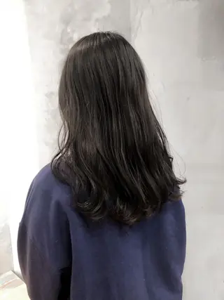 セミロング カラー パーマ ヘアアレンジ ブリーチカラー🔥 パーマ【佐々木凌平】のヘアスタイル