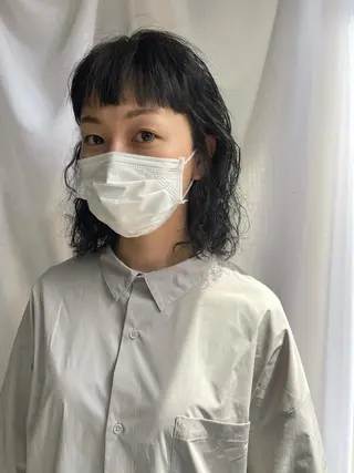 ミディアム 早瀬裕之 パーマのヘアスタイル
