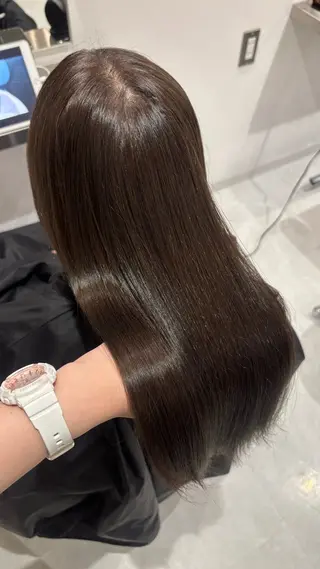 セミロング カラー 🎀透明感× 赤み消し🎀正源のヘアスタイル