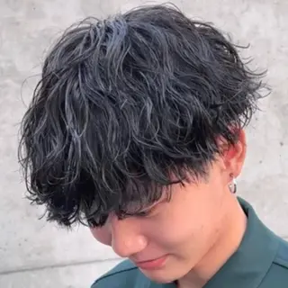 ミディアム パーマ ヘアアレンジ メンズ fifth 石川 凪のヘアスタイル