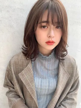 ミディアム カラー 髪質改善☆ 縮毛矯正miyuのヘアスタイル