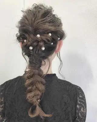 セミロング カラー ヘアアレンジ GiseL天神カラー 髪質改善/ブリーチのヘアスタイル