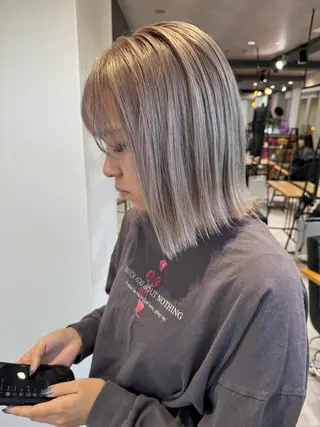 ミディアム 透明感カラー/ ゆずほのヘアスタイル