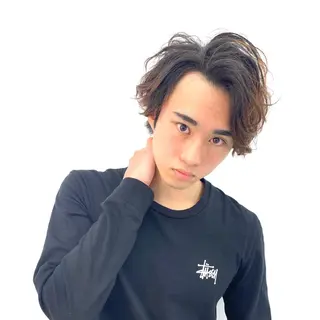 パーマ メンズ 柏メンズカットパーマ NO.1タイチのヘアスタイル