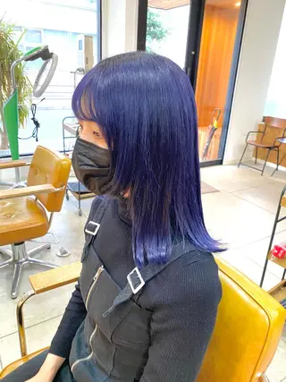 カラー ブリーチカラー よねだまことのヘアスタイル
