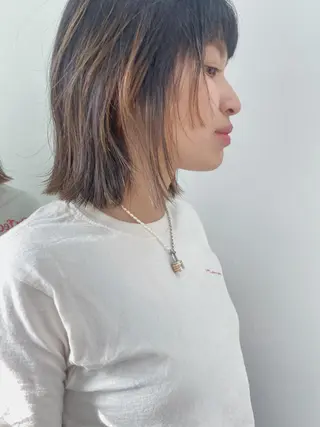 ミディアム カラー ヘアアレンジ ニュアンスヘア🌔 nanakoのヘアスタイル