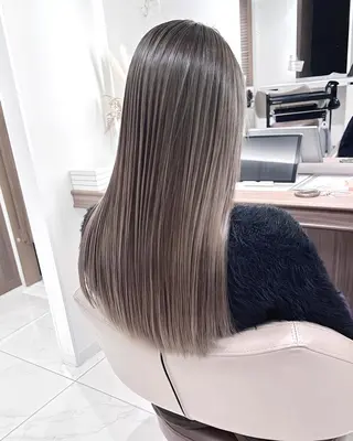 カラー ロング ＡＳＨ大宮/ブリーチ 髪質改善/カラーのヘアスタイル