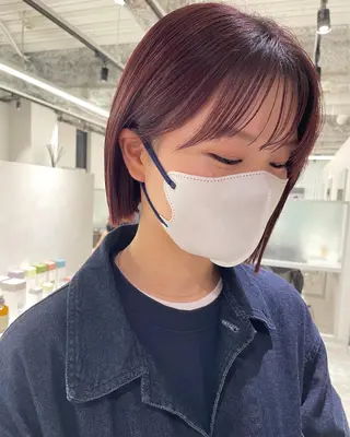 ミディアム 裕千/くびれヘア/ 韓国風ヘア/顔まわりのヘアスタイル