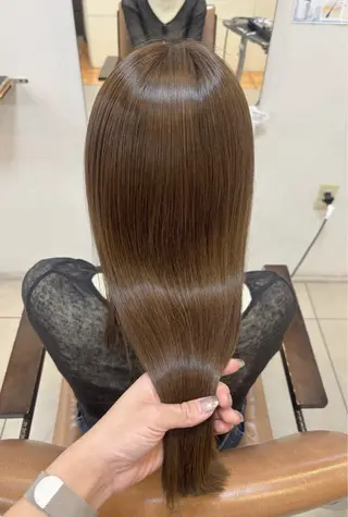 セミロング カラー 頭皮×髪質改善 透明感カラー💎中村のヘアスタイル