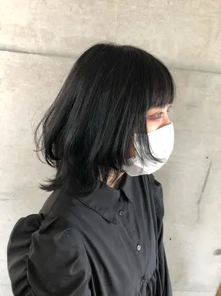 ミディアム カラー nagisa /縮毛矯正のヘアスタイル