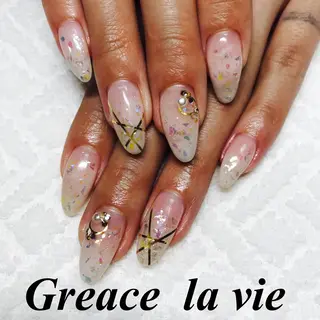 ロング カラー パーマ ヘアアレンジ キッズ ネイル マツエク・マツパ Greace  la vieのネイルデザイン