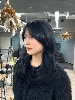 セミロング ハイトーン/透明感 髪質改善/rinaのヘアスタイル