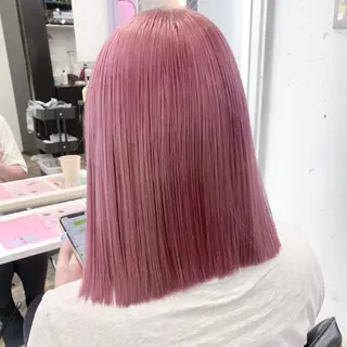 セミロング カラー ヘアアレンジ 💗💗韓国レイヤー yu-ki💗💗のヘアスタイル