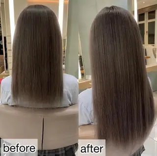 セミロング カラー イズ ミのヘアスタイル