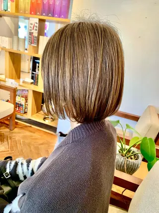ショート カラー 秋山知穂🧸縮毛矯正 ショート新越谷南越谷のヘアスタイル