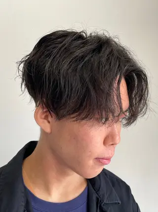 パーマ メンズ ボブモデル募集/ 青木亮太郎のヘアスタイル