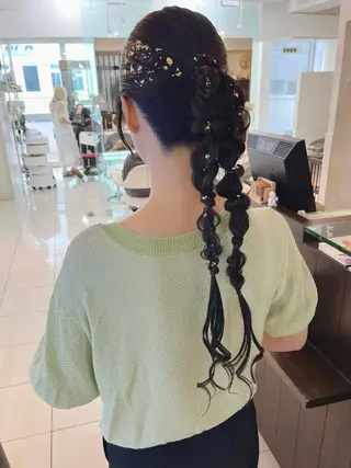 ロング ヘアアレンジ アレンジ＆ショート 💙YUKINOのヘアスタイル