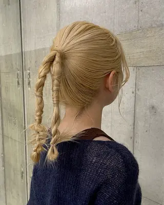 ヘアアレンジ 瑠己杏 :ボブ/ ハイトーンワンカラーのヘアスタイル