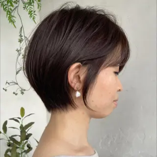 ショート カラー 京都大人女性ショート 徒歩1分/秋山のヘアスタイル