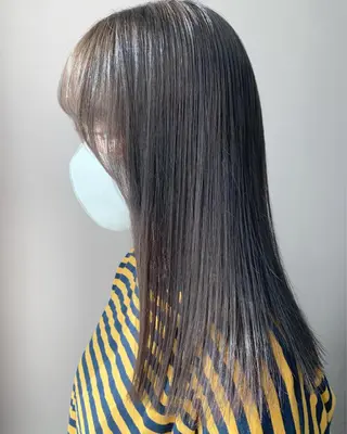 セミロング カラー hub hair レイヤー/透明感のヘアスタイル