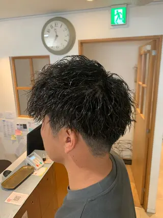 ショート パーマ メンズ 庄司 沙羅のヘアスタイル