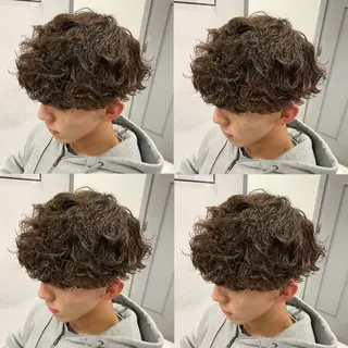 ミディアム パーマ メンズ 🟣メンズパーマ 川端 永遠🟣のヘアスタイル