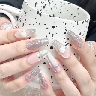 ネイル 長いだし/スカルプ/ パラシェルN.oneのネイルデザイン