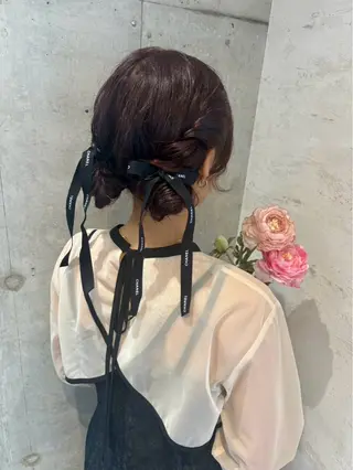 セミロング ヘアアレンジ 美髪× ヘアセット✨Araiのヘアスタイル