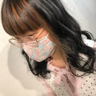 ロング カラー ムトウセイマ/ 縮毛矯正/ブリーチのヘアスタイル