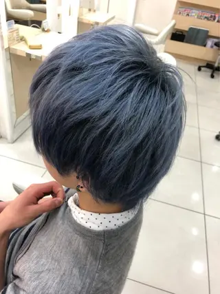 ショート メンズ カットカラーモデル 募集中店長　伊熊祐紀のヘアスタイル