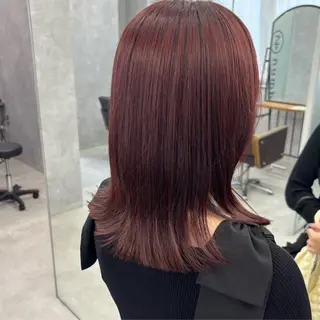 ミディアム カラー NUMBER_ ユイナのヘアスタイル