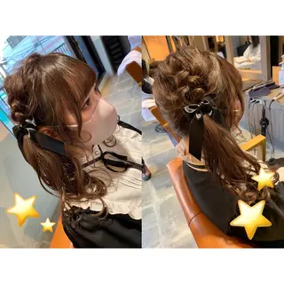 カラー 🐻結んで可愛い hair EMI🐻のヘアスタイル
