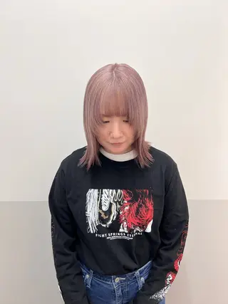 ミディアム カラー ヘアアレンジ 似合わせレイヤー/ 美髪縮毛矯正/ミナエのヘアスタイル