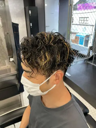 ミディアム カラー パーマ メンズ メンズ専門美容室 /久徳大輝のヘアスタイル