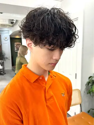 パーマ メンズ シャドウパーマ/ 波巻パーマYu-Kiのヘアスタイル