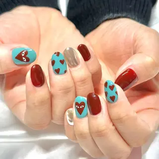 ネイル 【OKIKA】 らん🦖🌈🧡のマツエク・マツパデザイン