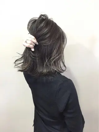 ミディアム カラー 小顔カット✨ 透明感カラー/村上のヘアスタイル
