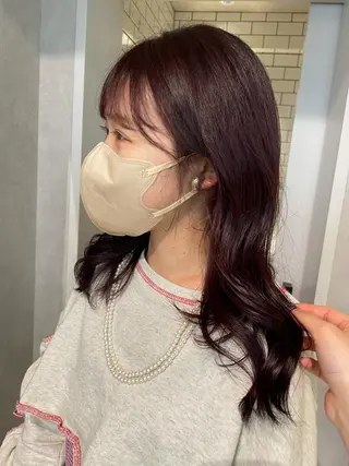 セミロング カラー ナチュラル透明感🌱 小山美樹子のヘアスタイル