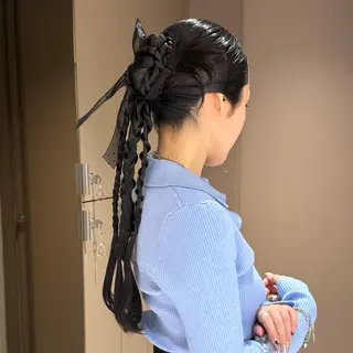 ロング ヘアアレンジ Akari暖色カラー /レイヤーカットのヘアスタイル