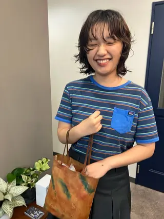 ミディアム パーマ パーマ/透明感カラー 元町🌱takutoのヘアスタイル