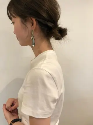 ロング カラー ヘアアレンジ 透明感カラー、 アレンジ/miyuのヘアスタイル