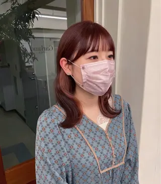 カラー 暖色カラー/レイヤー 唯菜 ユイナのヘアスタイル