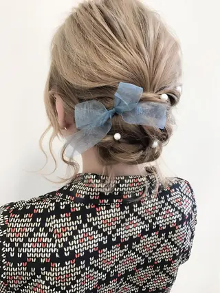 ミディアム ヘアアレンジ 沢田 瞳のヘアスタイル