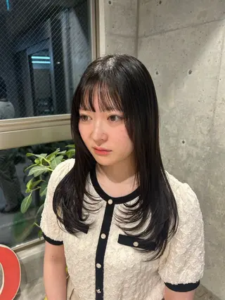 セミロング 🤡暖色レイヤー 🤡みさきのヘアスタイル