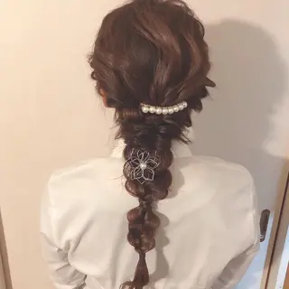 ロング カラー ヘアアレンジ まつパ/まつエク Ci belleのマツエク・マツパデザイン