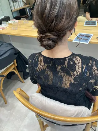 ミディアム ✨色持ちの良い艶 カラー✨蟹江真世のヘアスタイル