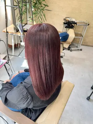 セミロング カラー ブリーチなしwカラー /艶カラー/oukaのヘアスタイル