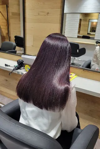 ロング Ayu🐾縮毛矯正/ ブリーチ無しカラーのヘアスタイル