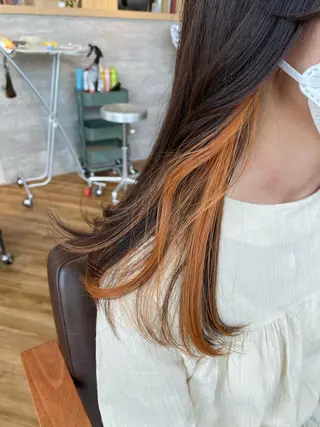 セミロング カラー 杉村 未来のヘアスタイル