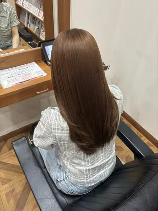 ロング パーマ 兼子莉彩 ／暗髪🤎／暖色🍒のヘアスタイル